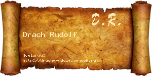 Drach Rudolf névjegykártya